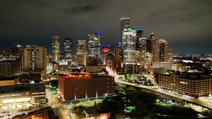 Downtown Houston , beautiful night shot 