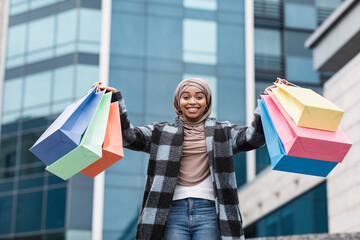 Sales season after covid-19 outbreak, successful purchase, great shopping indoor