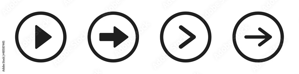 Poster set of arrows isolated on white background. collection of pointers. direction concept. vector illust