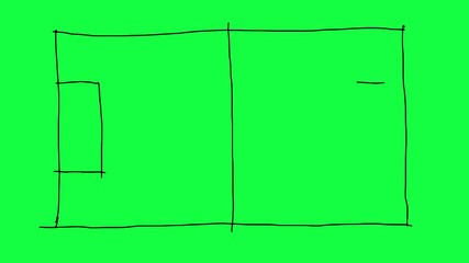 animation of realistic blackboard drawing a soccer or football game strategy on green screen - Powered by Adobe
