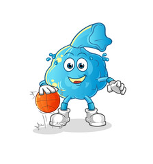 fever compress dribble basketball character. cartoon mascot vector