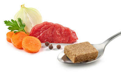 instant beef broth cube and ingredients
