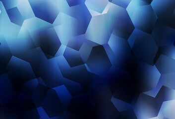 Light BLUE vector backdrop with hexagons.