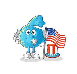 Obraz premium fever compress uncle sam character. cartoon mascot vector