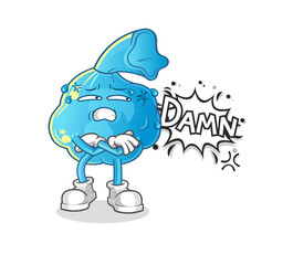 fever compress very pissed off illustration. character vector