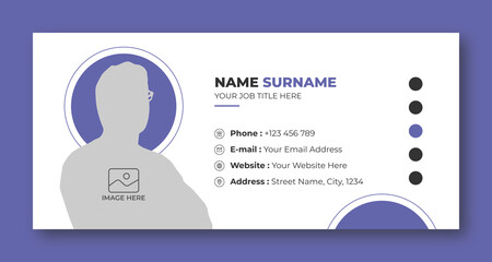 Email signature or footer and personal social media facebook cover design template