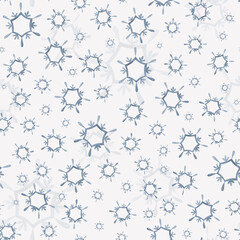 Seamless watercolor background with snowflakes. Watercolor print for textile.