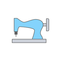 sewing machine Icon in color icon, isolated on white background 