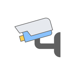 CCTV Icon in color icon, isolated on white background 