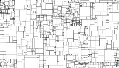 Pattern with three-dimensional cubes. Abstract mosaic of white colors squares. Vector