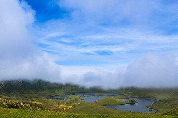 beautiful lake on Corvo island