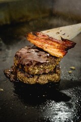 Perfect Burger Classic Backstage Homemade Artisan Bacon Milk Shake Tomato Sauce Sausage Sweet Melted Cheese Onion Chicken Meat Shrimp Menu Gourmet