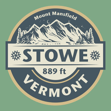 Emblem with the name of Stowe, Vermont