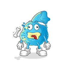 fever compress burp mascot. cartoon vector