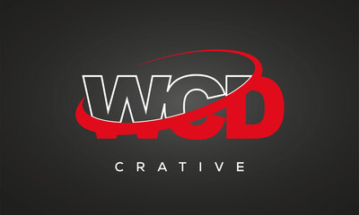 WCD creative letters logo with 360 symbol Logo design