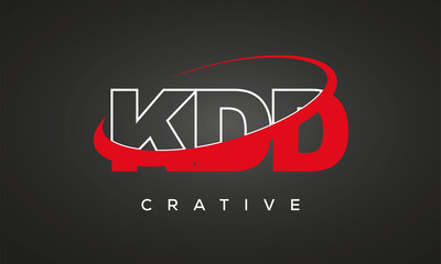 KDD creative letters logo with 360 symbol Logo design