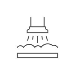 Foam insulation line outline icon