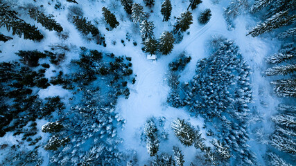 Sunset Photography at Dobratsch , Austria - Carinthia - Villach- sunset in beautiful snow winter photography in a winterwonderland environment MOUNTAIN photographed with a dji mavic-3 drone dronephoto