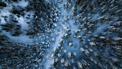 Sunset Photography at Dobratsch , Austria - Carinthia - Villach- sunset in beautiful snow winter photography in a winterwonderland environment MOUNTAIN photographed with a dji mavic-3 drone dronephoto