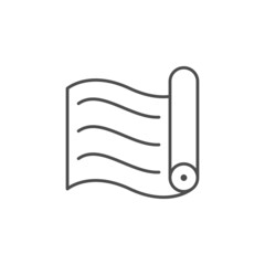 Construction membrane line outline icon
