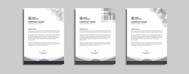modern corporate letterhead template design