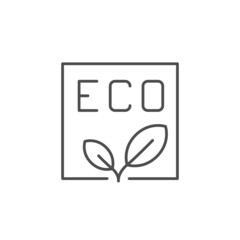 Eco material line outline icon