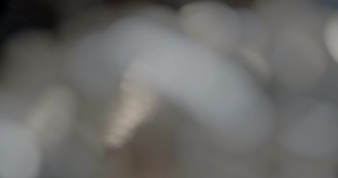 White Lights Creating A Bokeh Effect