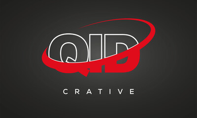 QID creative letters logo with 360 symbol Logo design