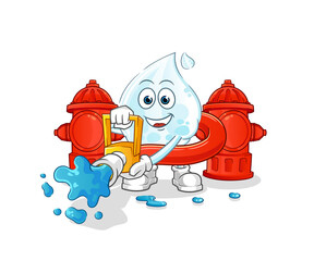 Fototapeta premium milk drop firefighter vector. cartoon character