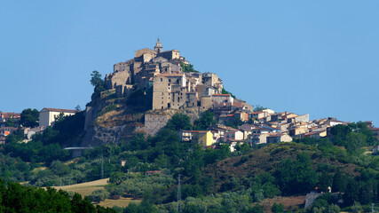 View of Limosano, old village in Campobasso province, Molise