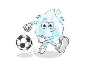 milk drop kicking the ball cartoon. cartoon mascot vector