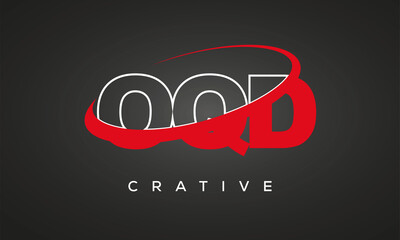 OQD creative letters logo with 360 symbol Logo design