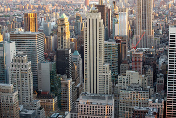Aerial view of Manhattan skyscrapers, NYC, USA - 481609805