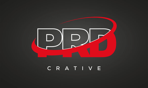 PRD creative letters logo with 360 symbol Logo design