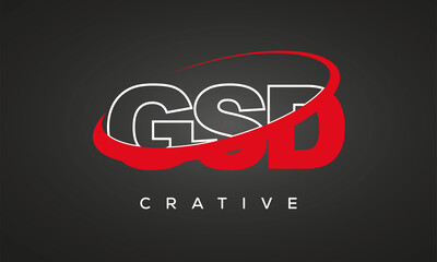 GSD creative letters logo with 360 symbol Logo design