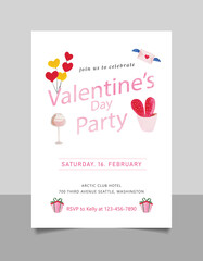 Valentine's Day Printable Invitation, Sweetheart First Birthday Invite, Heart Birthday Editable Invite