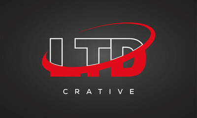 LTD creative letters logo with 360 symbol Logo design