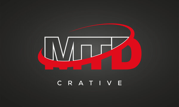 MTD creative letters logo with 360 symbol Logo design