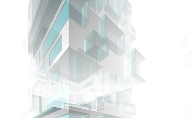 3d render of a modern building
