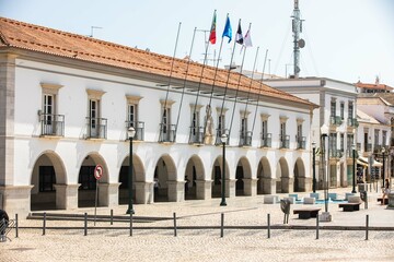 Naklejka premium Architecture details of Tavira small city, Algarve, Portugal