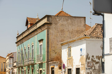 Architecture details of Tavira small city, Algarve, Portugal