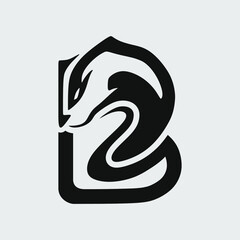 B for Badger logo vector