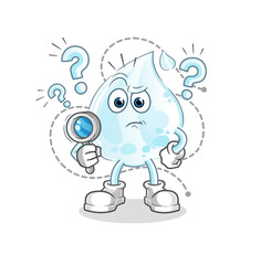 milk drop searching illustration. character vector