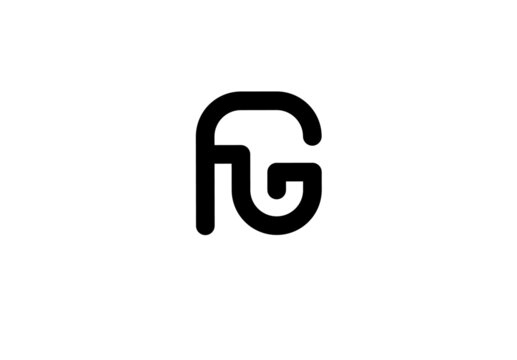 fg gf f g initial letter logo