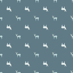 Seamless pattern of donkey. Domestic animals on colorful background. Vector illustration for textile.