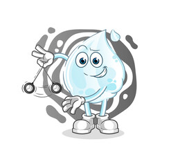 milk drop hypnotizing cartoon. cartoon mascot vector