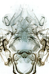 Smoke toxic movement on a white background.