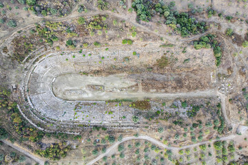 Germencik, Aydin, Turkey. The Stadium in Magnesia on the Maeander ancient site in Aydin province of...