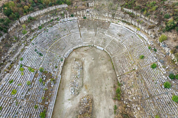 Germencik, Aydin, Turkey. The Stadium in Magnesia on the Maeander ancient site in Aydin province of...