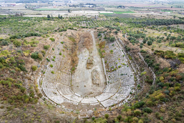 Germencik, Aydin, Turkey. The Stadium in Magnesia on the Maeander ancient site in Aydin province of...